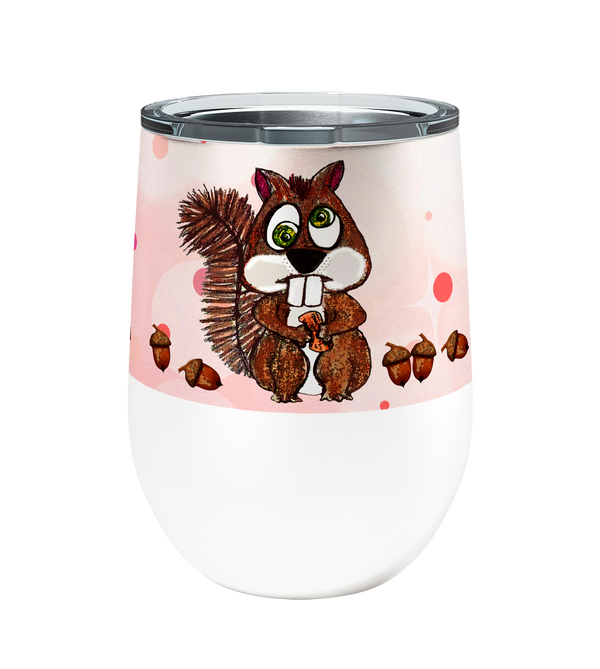 Nucking Futs Squirrel 12oz Stemless Insulated Stainless Steel Tumbler