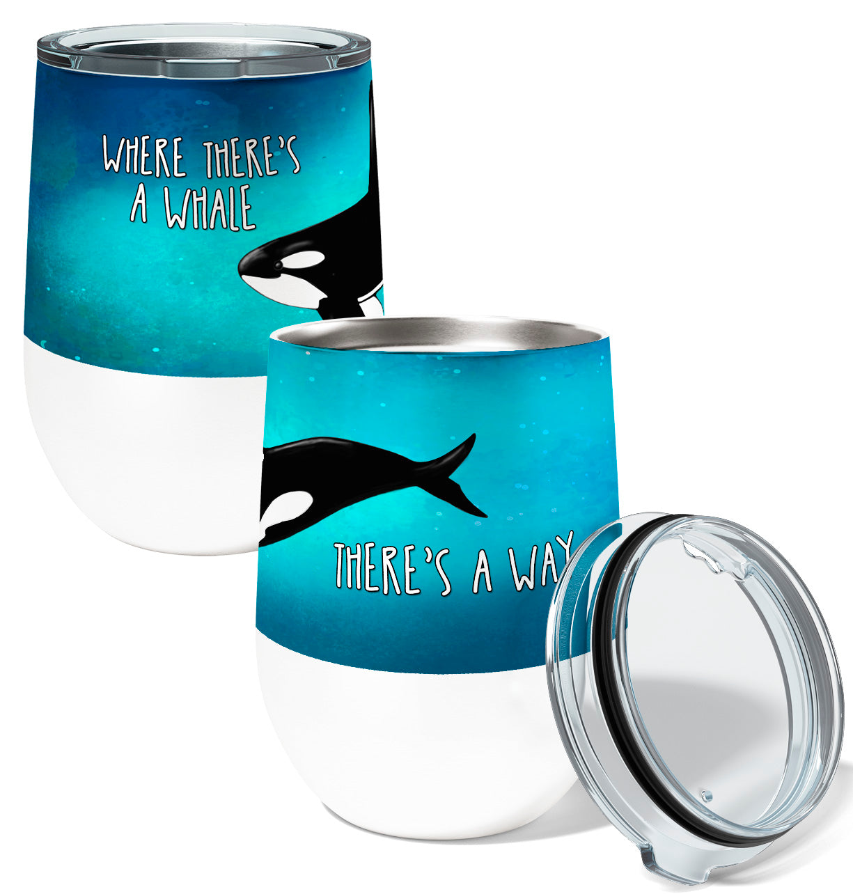 Orca Way 12oz Stemless Insulated Stainless Steel Tumbler