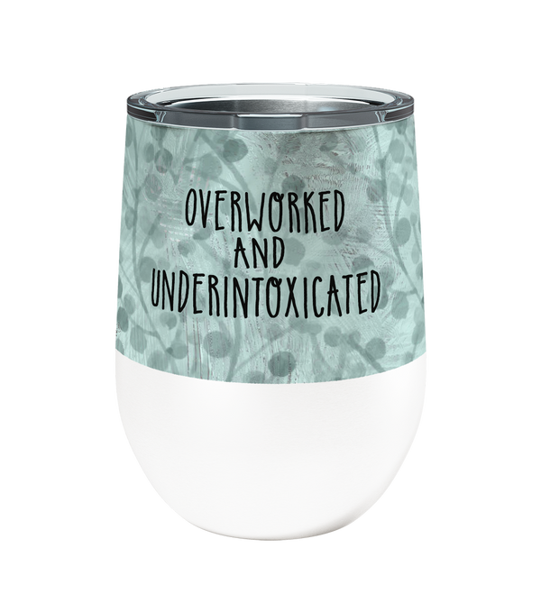 Overworked Chinchilla 12oz Stemless Insulated Stainless Steel Tumbler