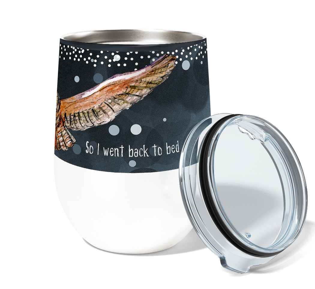 Owl Dreams 12oz Stemless Insulated Stainless Steel Tumbler with Clear Lid