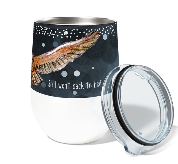 Owl Dreams 12oz Stemless Insulated Stainless Steel Tumbler with Clear Lid