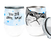 Peeking Cat 12oz Stemless Insulated Stainless Steel Tumbler
