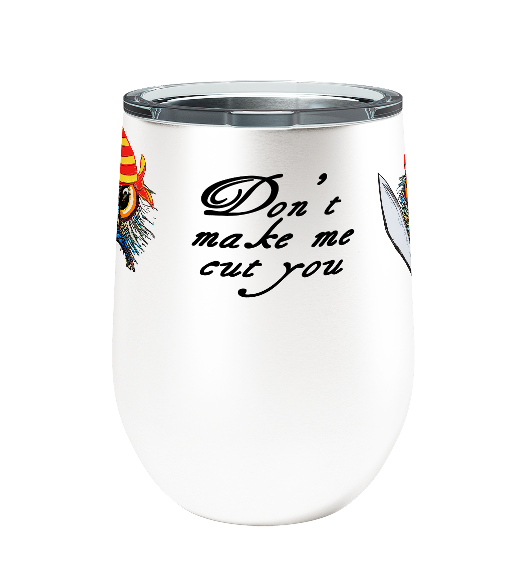 Cut You Pirate Emu 12oz Stemless Insulated Stainless Steel Tumbler