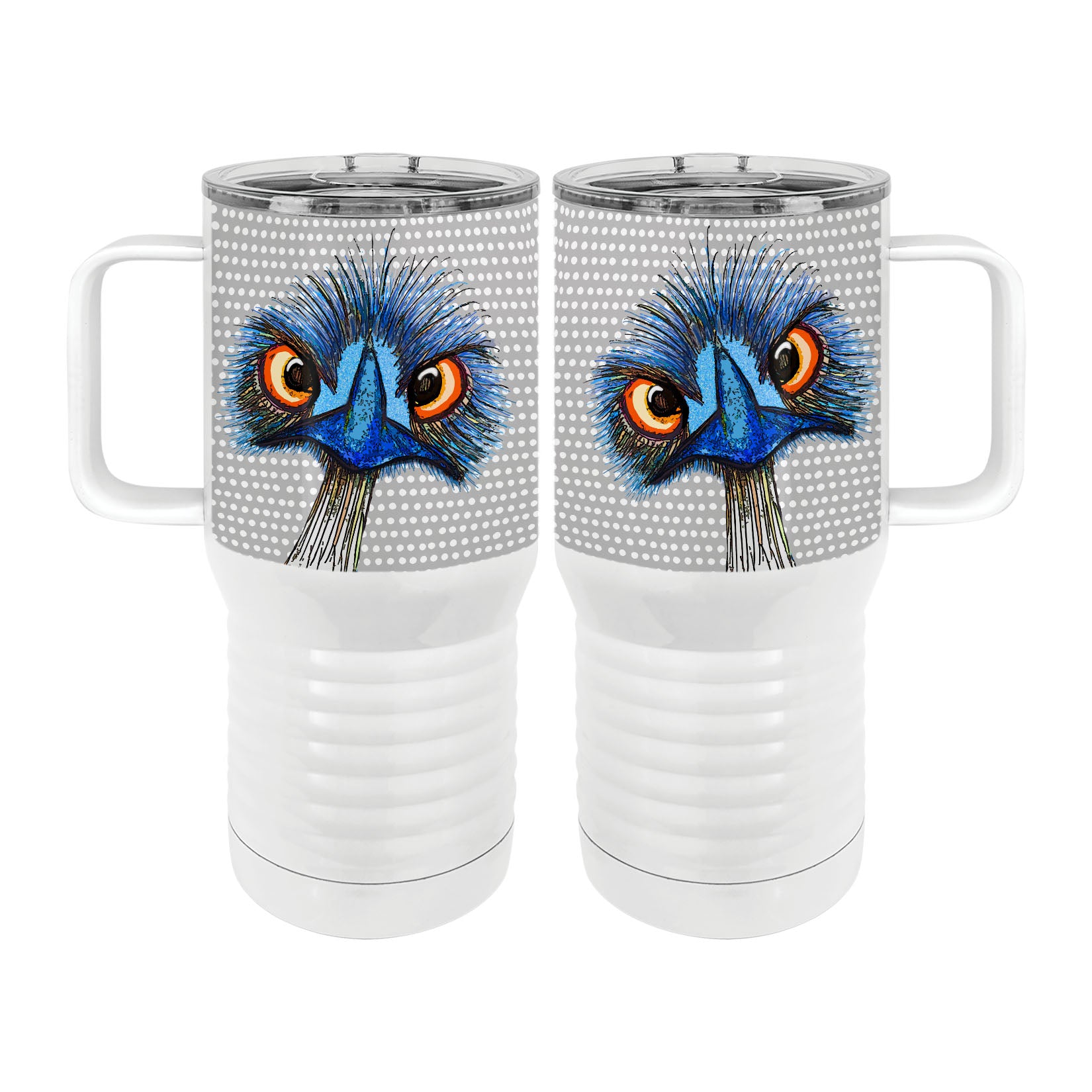 Pithitude Emu 20oz Tall Insulated Stainless Steel Tumbler with Slider Lid