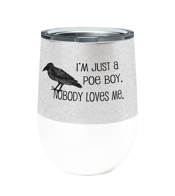 Poe Boy Stainless Steel 12oz Insulated Stemless Tumbler