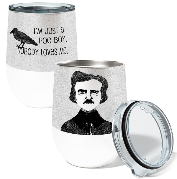 Poe Boy Stainless Steel 12oz Insulated Stemless Tumbler