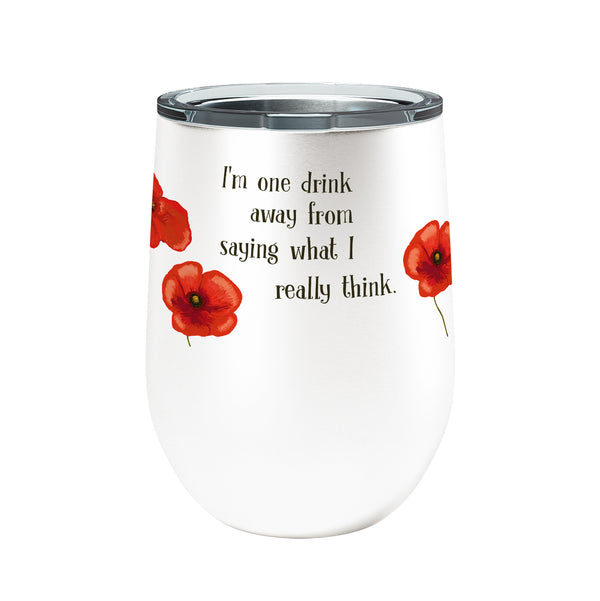 Poppy Think 12oz Stemless Insulated Stainless Steel Tumbler