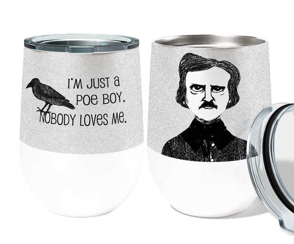 Poe Boy Stainless Steel 12oz Insulated Stemless Tumbler