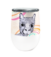 Pretty Alpaca 12oz Stemless Insulated Stainless Steel Tumbler with Clear Lid