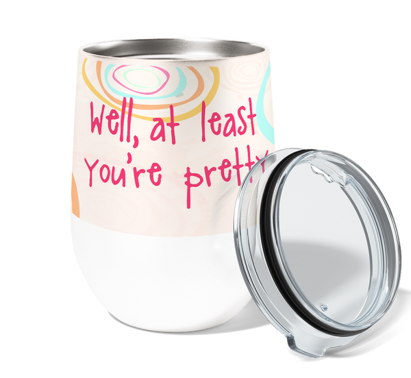 Pretty Alpaca 12oz Stemless Insulated Stainless Steel Tumbler with Clear Lid