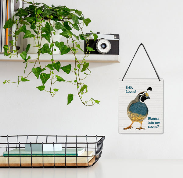 Quail Covey 4x5" Mini-Sign