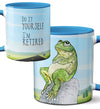 Retired Frog Blue Mug by Pithitude
