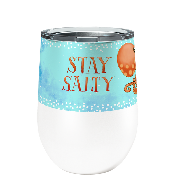 Salty Octopus 12oz Stemless Insulated Stainless Steel Tumbler