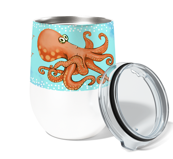 Salty Octopus 12oz Stemless Insulated Stainless Steel Tumbler