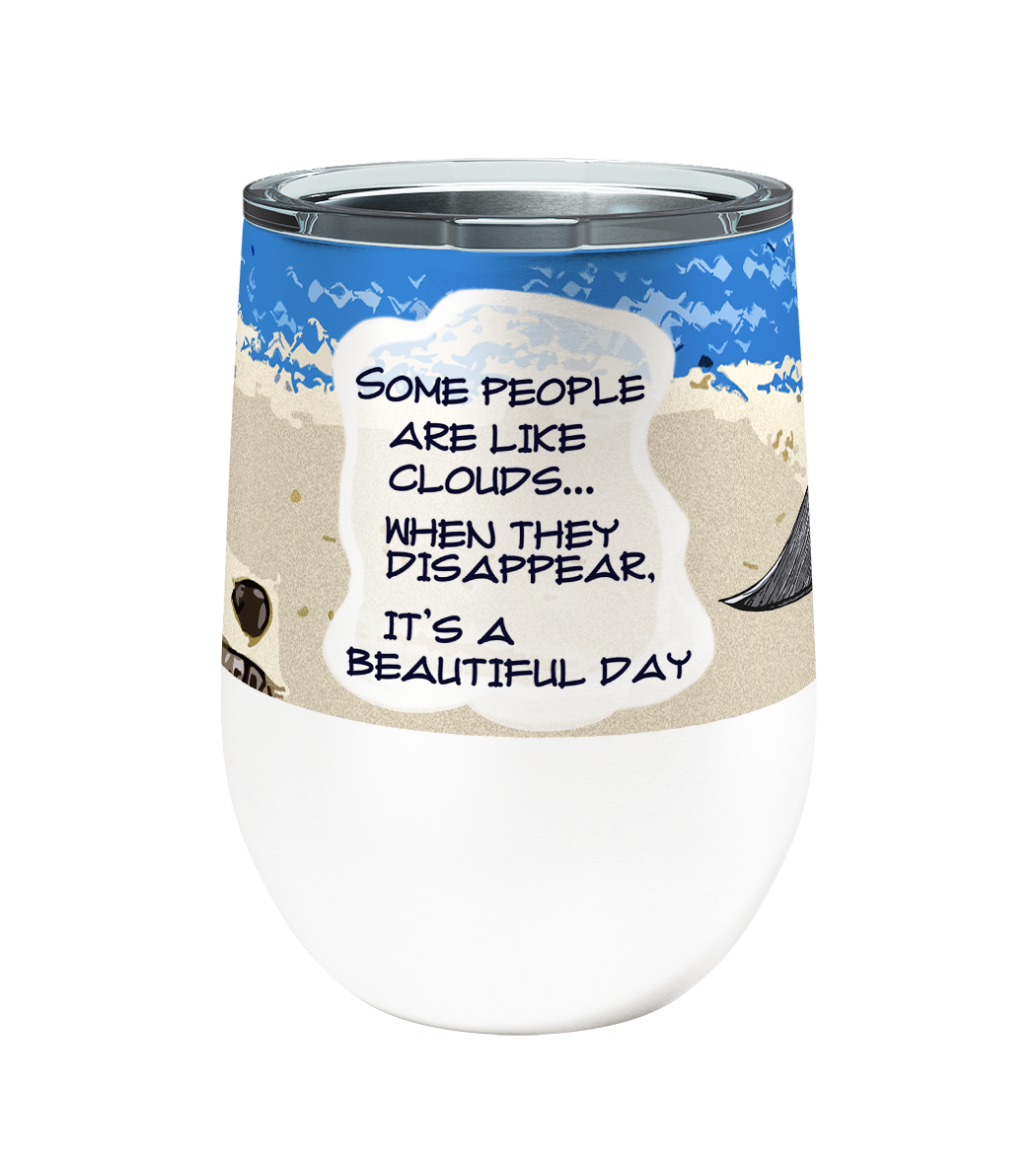 Seagull Clouds 12oz Stemless Insulated Stainless Steel Tumbler