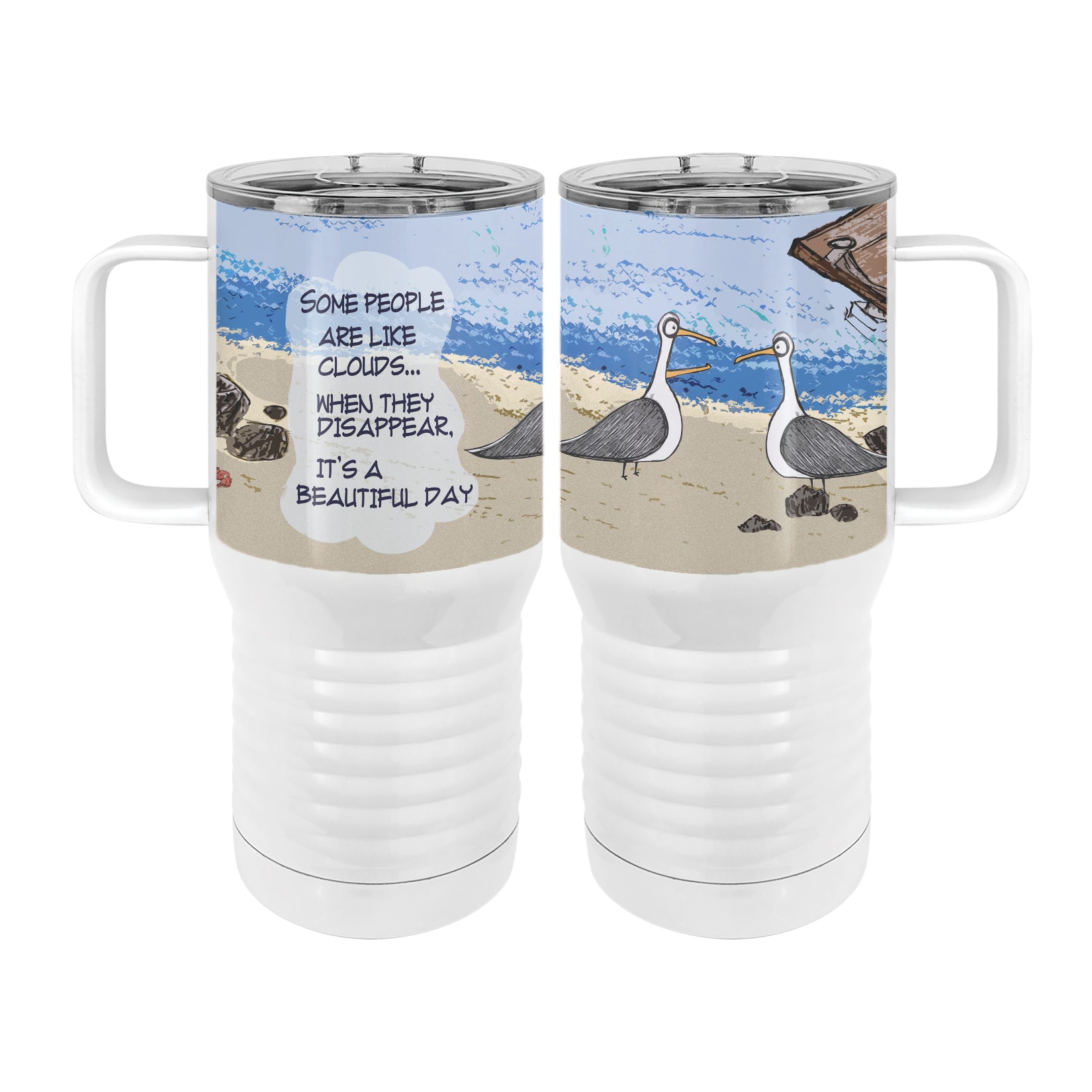 Seagull Clouds 20oz Tall Insulated Stainless Steel Tumbler with Slider Lid