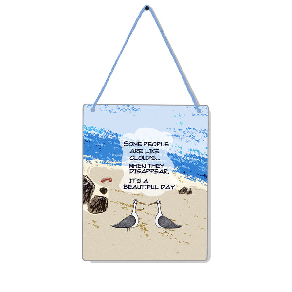 Seagull Clouds 4x5" Mini-Sign
