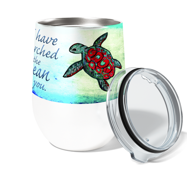 Searching Sea Turtles 12oz Stemless Insulated Stainless Steel Tumbler
