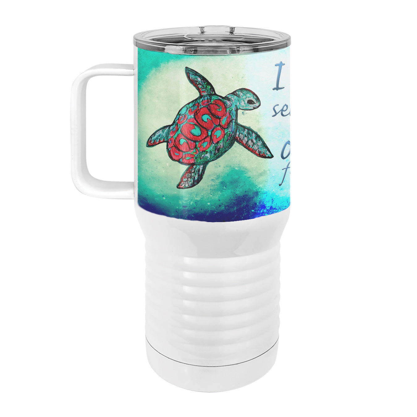 Searching Sea Turtles 20oz Tall Insulated Stainless Steel Tumbler with Slider Lid