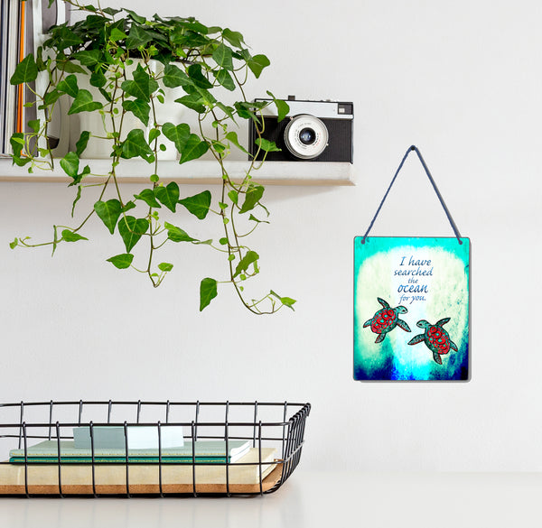 Searching Sea Turtles 4x5" Mini-Sign