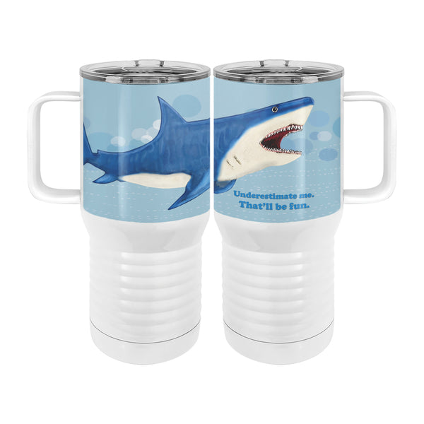 Shark Underestimate 20oz Tall Insulated Stainless Steel Tumbler with Slider Lid