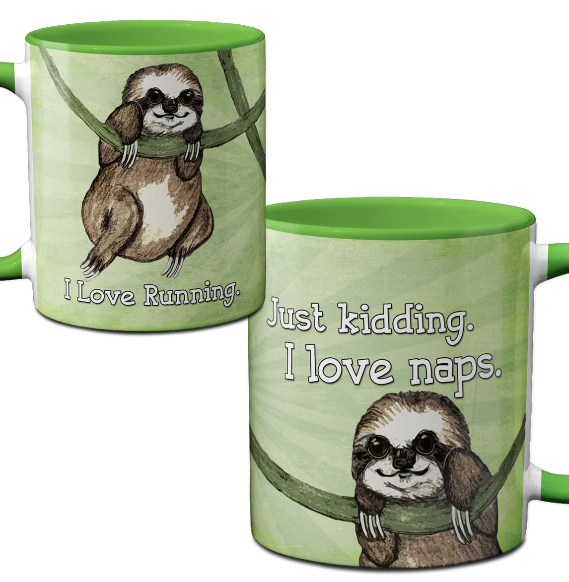 Sloth Loves Running Napping Mug