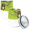 Sloth Running 12oz Stemless Insulated Stainless Steel Tumbler