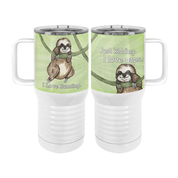 Sloth Running 20oz Tall Insulated Stainless Steel Tumbler with Slider Lid