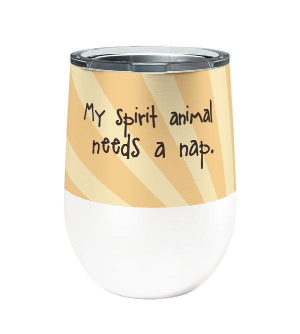 Spirit Bear 12oz Stemless Insulated Stainless Steel Tumbler with Clear Lid