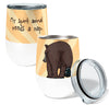 Spirit Bear 12oz Stemless Insulated Stainless Steel Tumbler with Clear Lid
