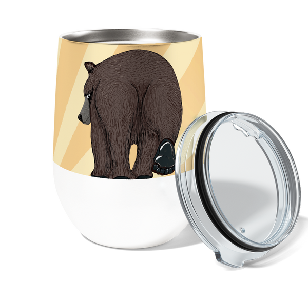 Spirit Bear 12oz Stemless Insulated Stainless Steel Tumbler with Clear Lid