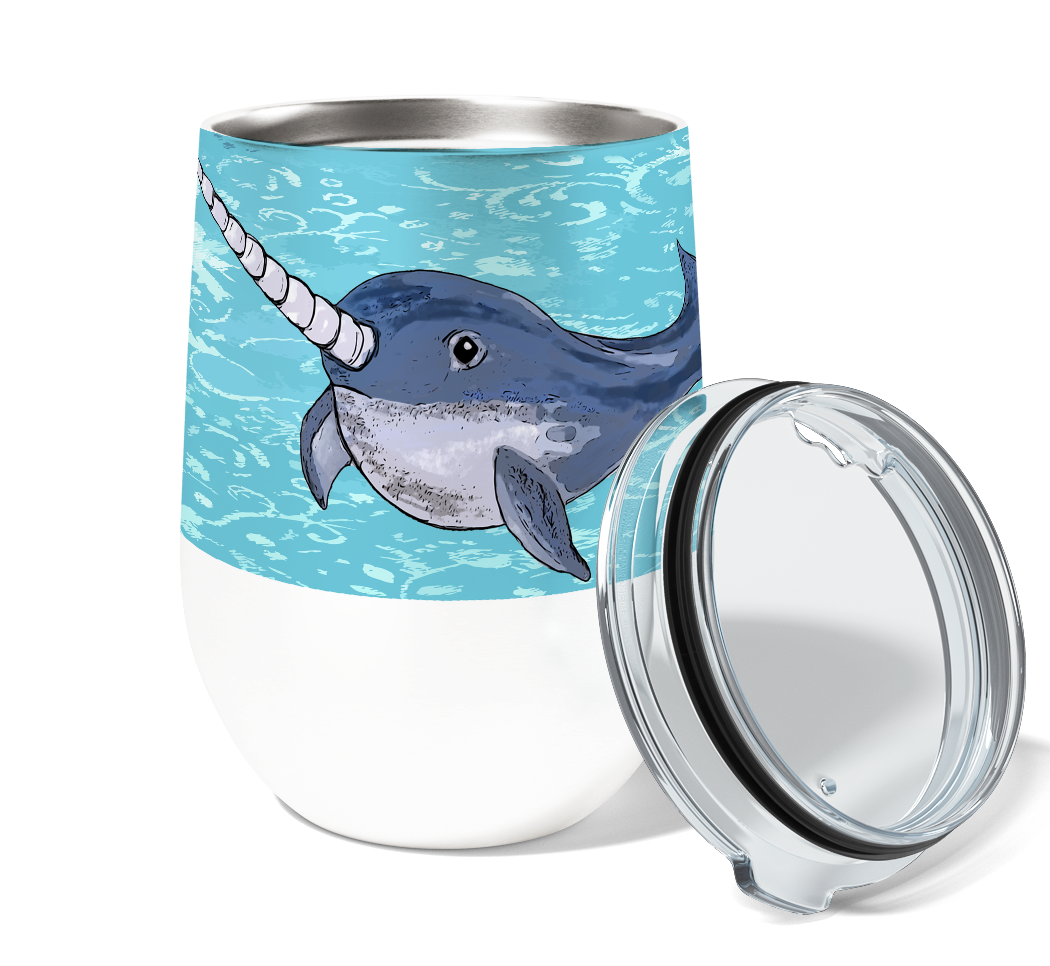 Stabby Narwhal 12oz Stemless Insulated Stainless Steel Tumbler