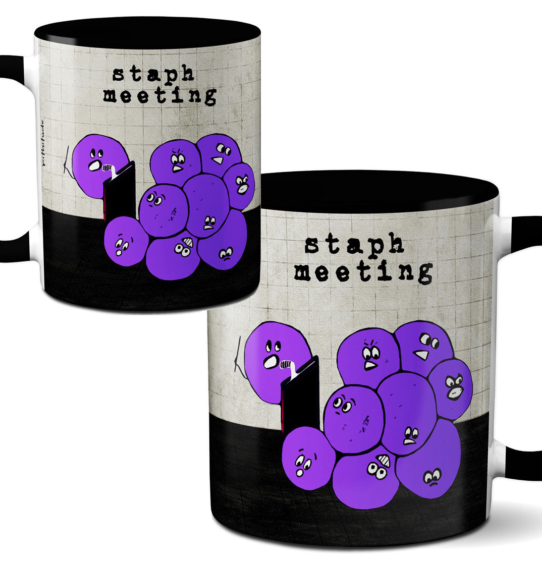 Staph Staff Meeting Microbiology Black Mug