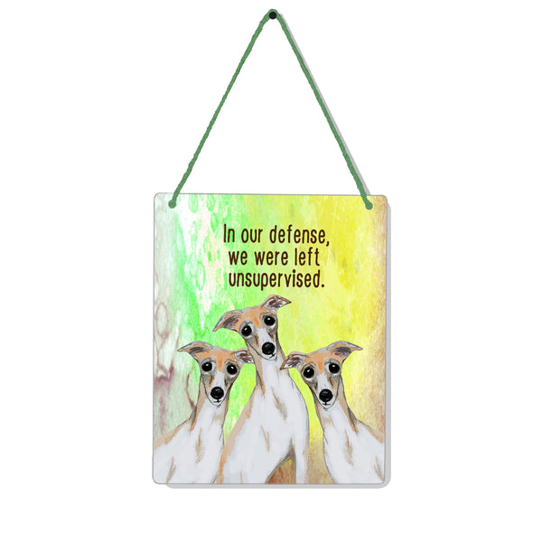 Unsupervised Greyhounds 4x5" Mini-Sign