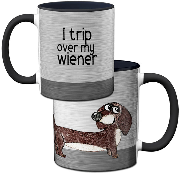 Wiener Dog Tripping Mug by Pithitude