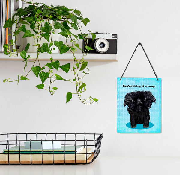 Dog Wrong 4x5" Mini-Sign