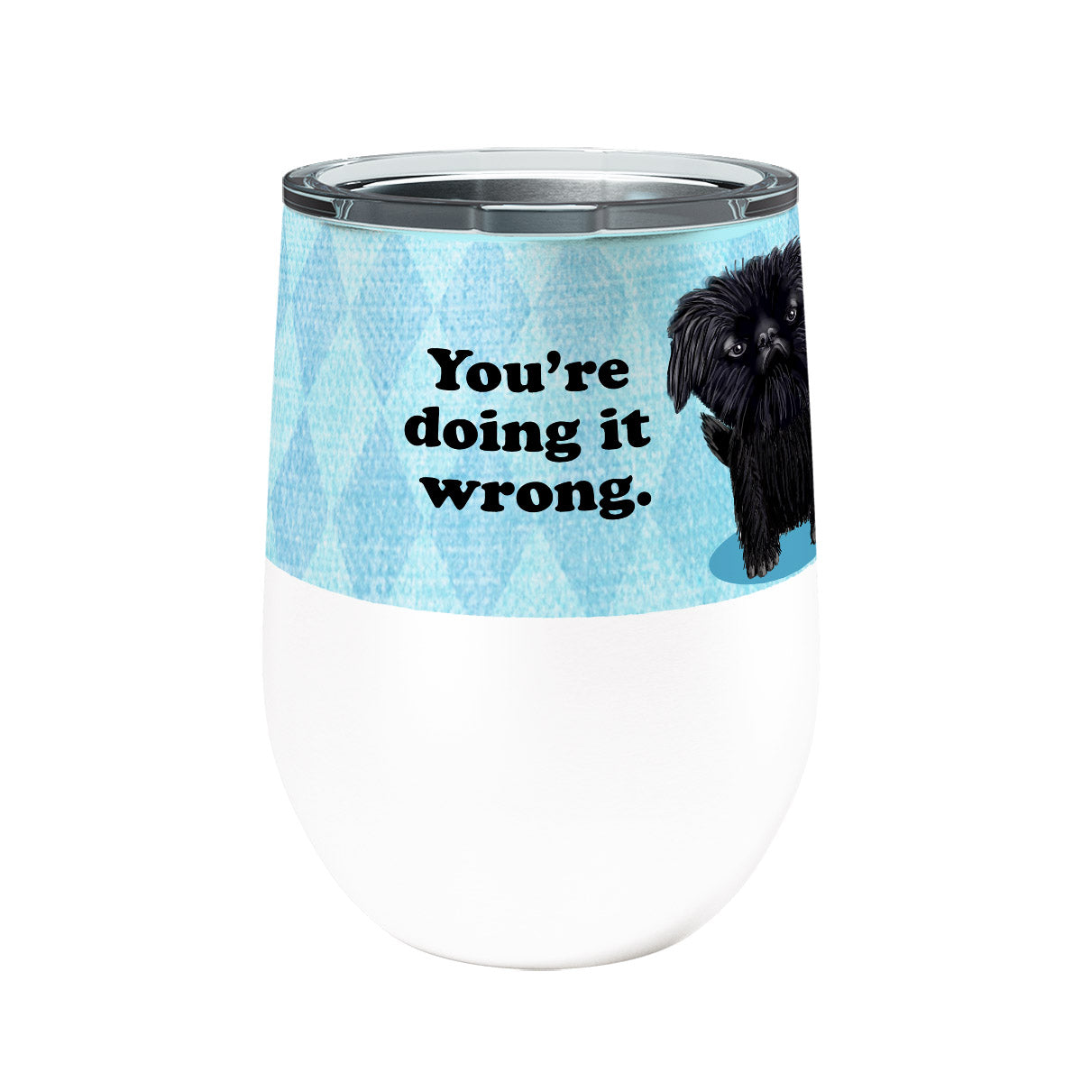 Dog Wrong 12oz Stemless Insulated Stainless Steel Tumbler