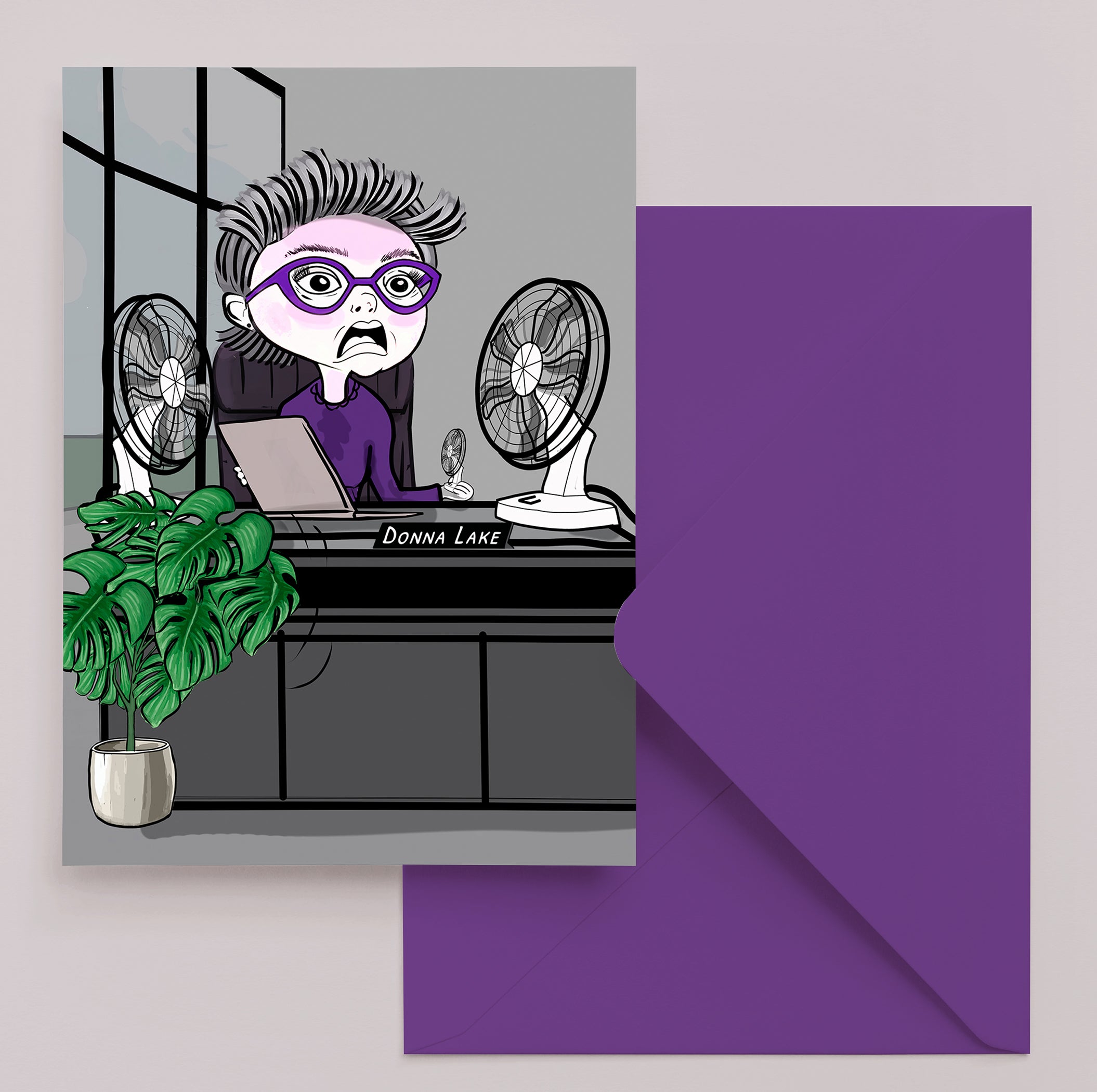 Donna Lake Greeting Card: Hot Flash