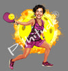 Your Face Here Pickleball Fire Women's T-Shirt