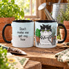 Hoe Cat Coffee Mug | Funny Gardening Gift for Cat Lovers