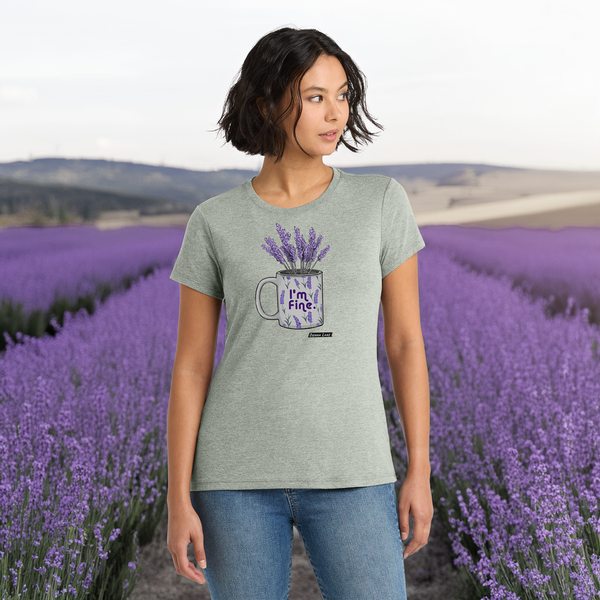 I'm Fine Donna Lake Lavender Women's Crewneck T-Shirt