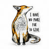 No More Fox To Give Reusable Fabric Laptop or Wall Sticker
