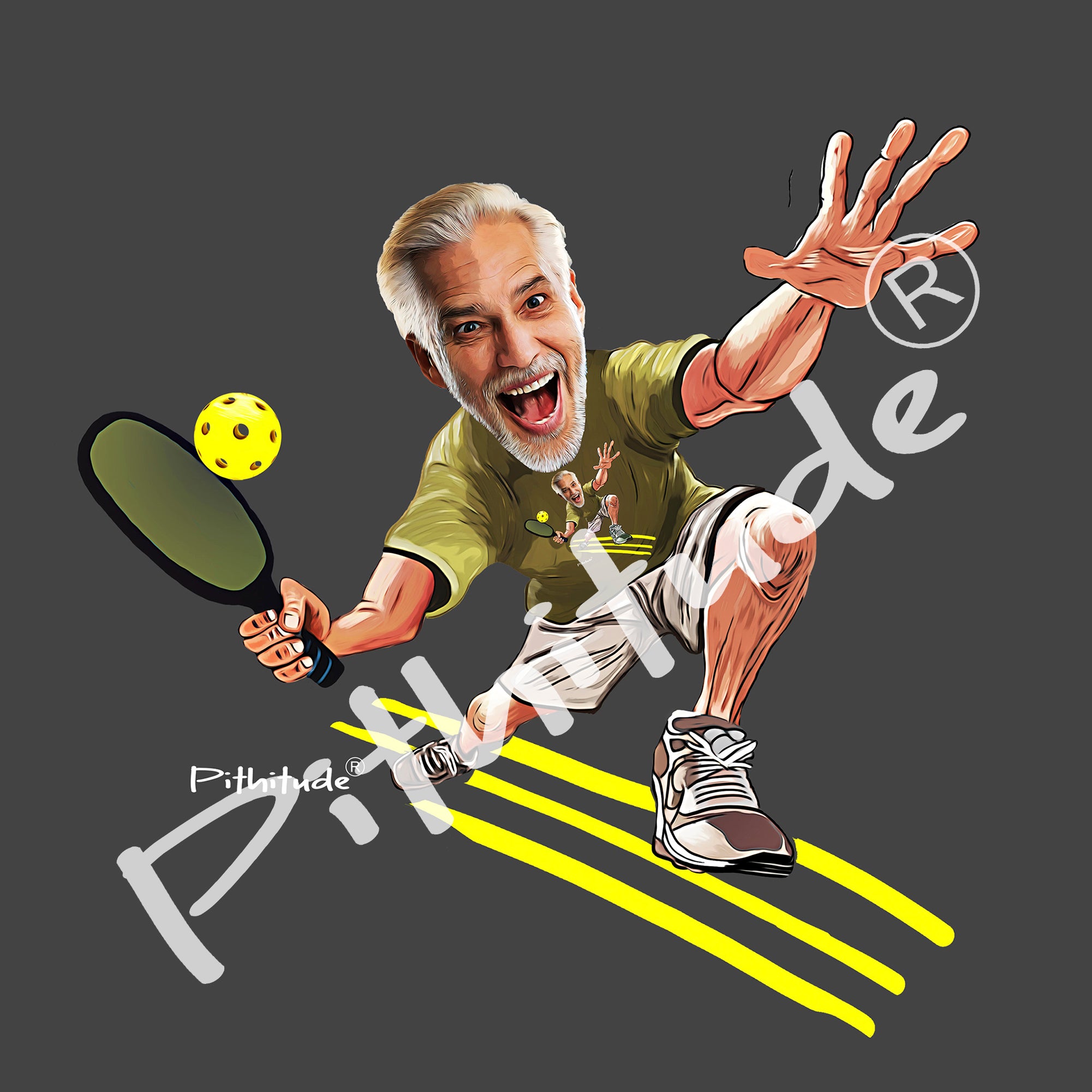 Your Face Here Pickleball Men's Short Sleeve T-Shirt