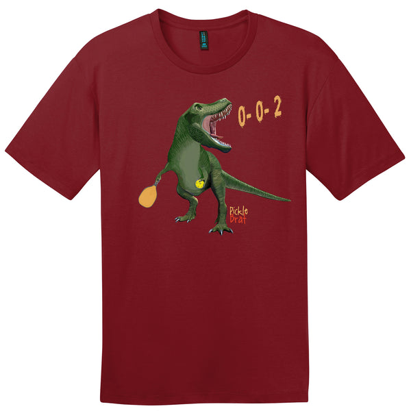 Pickleball T-Rex Men's T-Shirt in Brick Red
