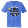 Custom Pickleball Octopus Men's T-Shirt in Royal Blue or Grey