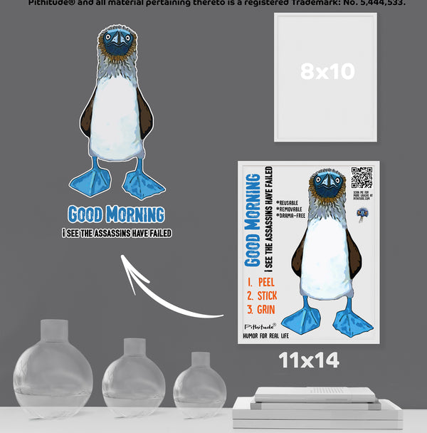 Blue Footed Boobie Assassin Reusable Fabric Wall Decal