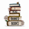 I Read Banned Books Reusable Fabric Laptop or Wall Sticker