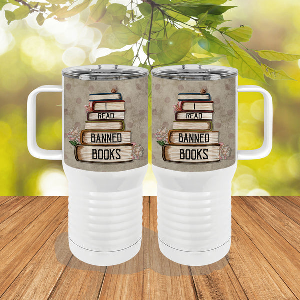 Banned Books 20oz Tall Insulated Stainless Steel Tumbler with Slider Lid