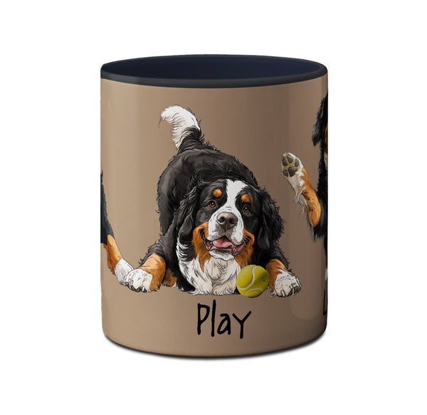 Bernese Eat Play Love Mug by Pithitude