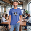 Funny dog T-shirt with Miniature Pinscher and Blah Blah design in an office scene